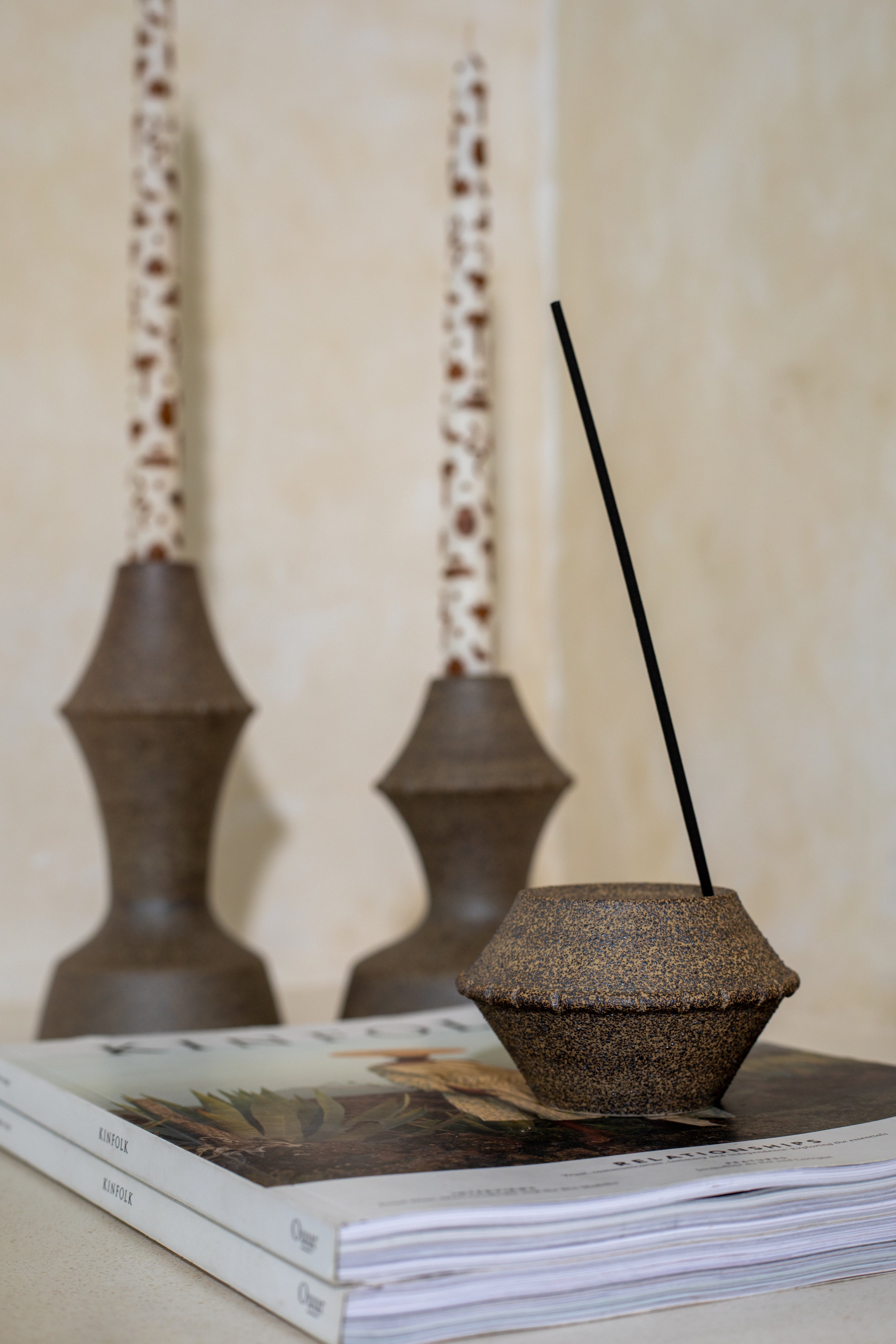 Amal Incense Holder - Speckled Iron