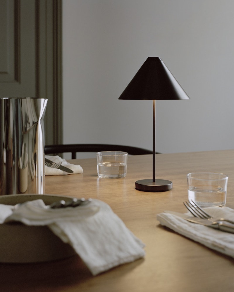 Brolly Table Lamp - Steel Black