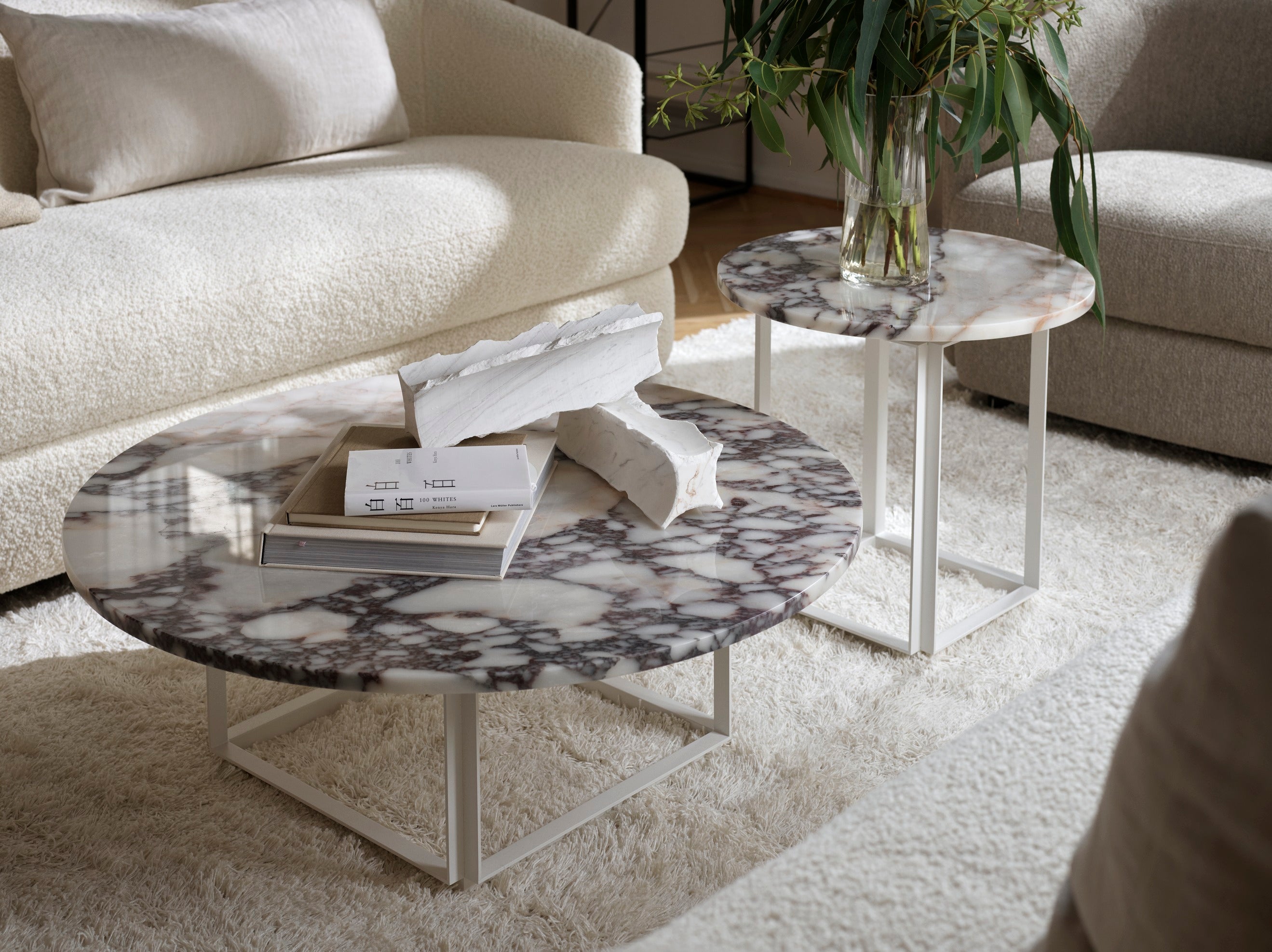 Florence Side Table - White Marble