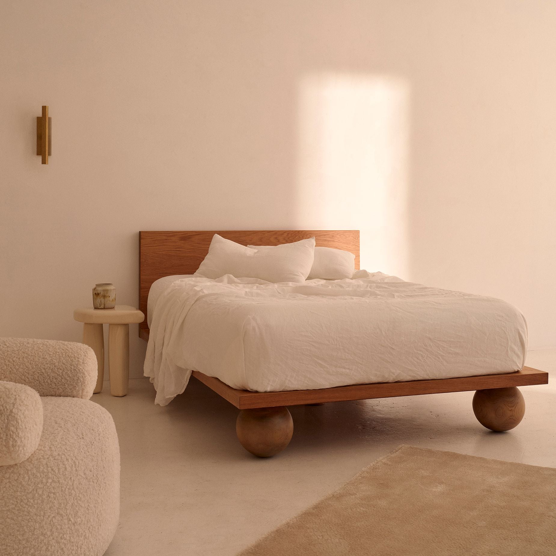 Yoko Queen Bed - Oak