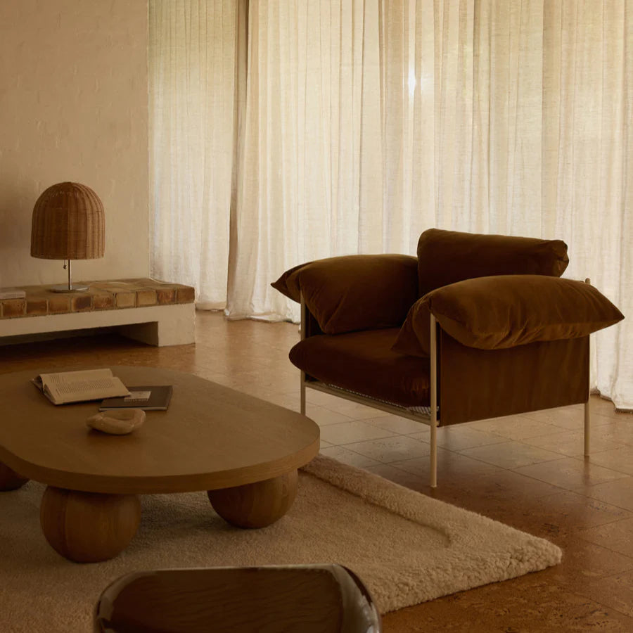 Alva Armchair - Nougat Frame