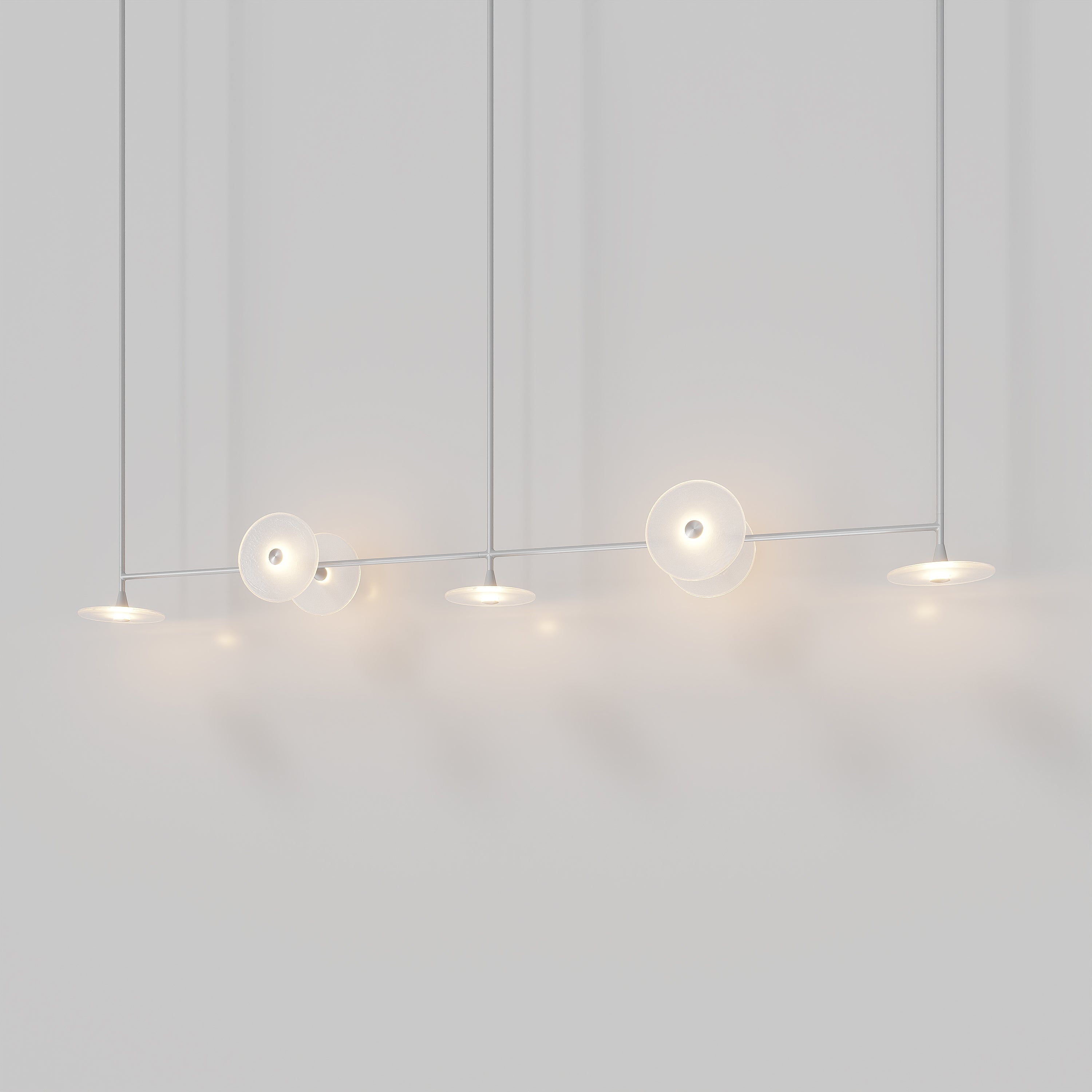 Coral Linear Rod Pendant 7 - Clear