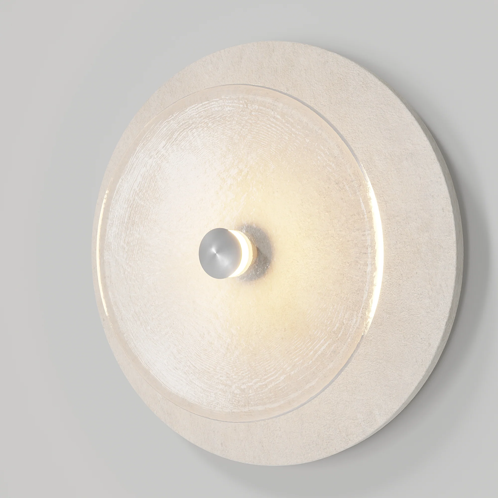 Coral Travertine Clear Wall Light - Large