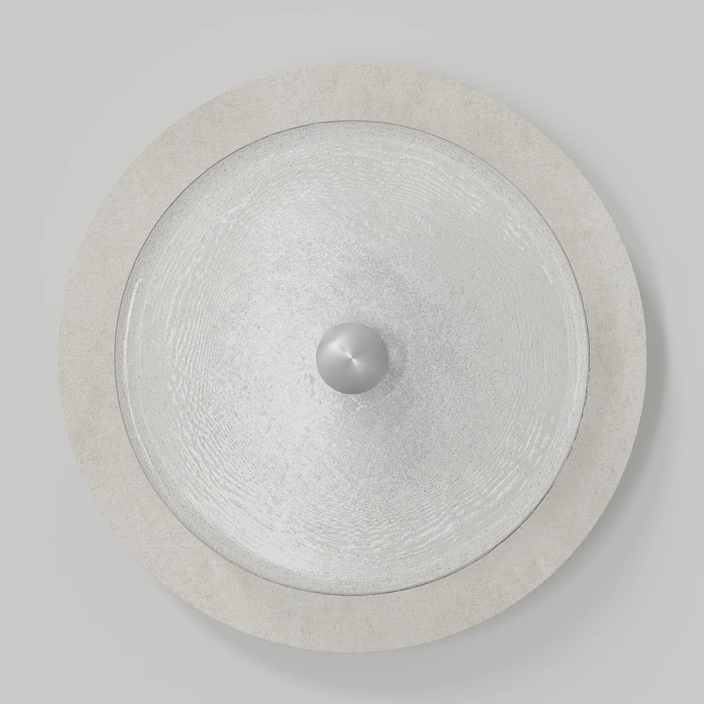 Coral Travertine Frosted Wall Light - Large
