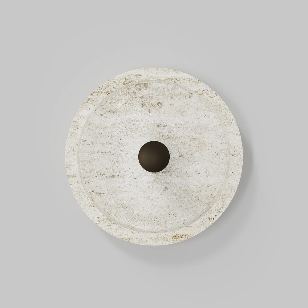 Coral Travertine Clear Wall Light - Medium