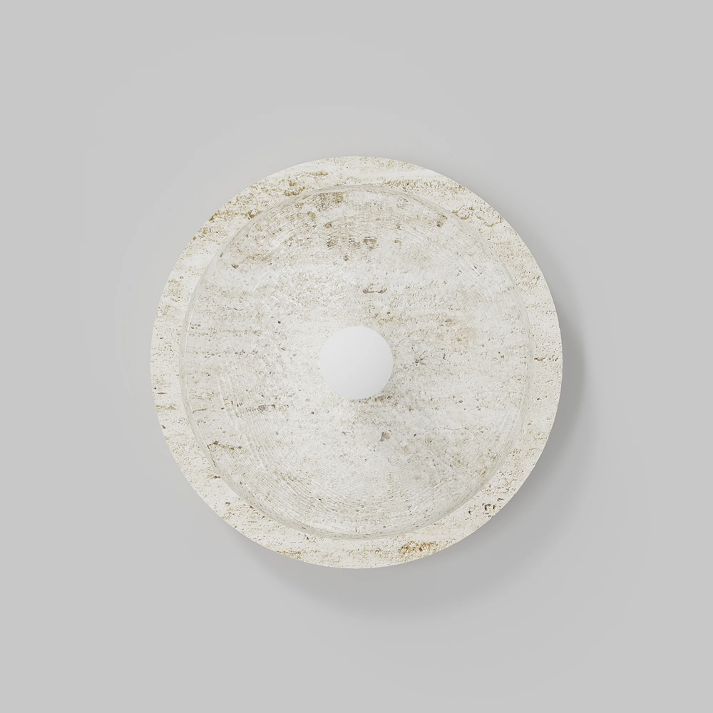 Coral Travertine Clear Wall Light - Medium