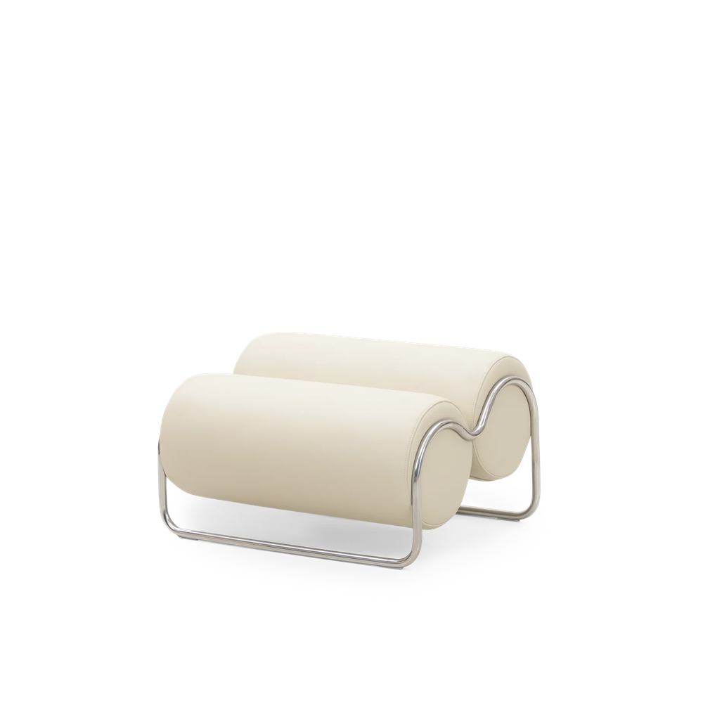 Chromeo Ottoman - Simpson Cream