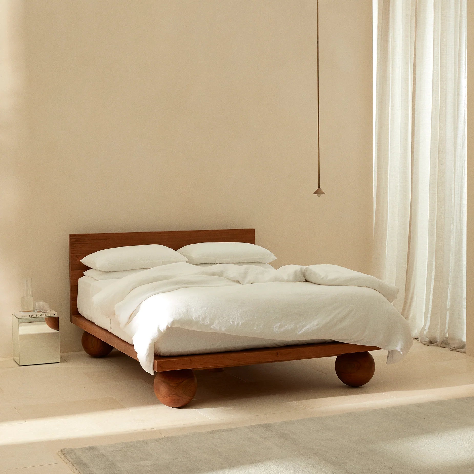 Yoko Queen Bed - Walnut