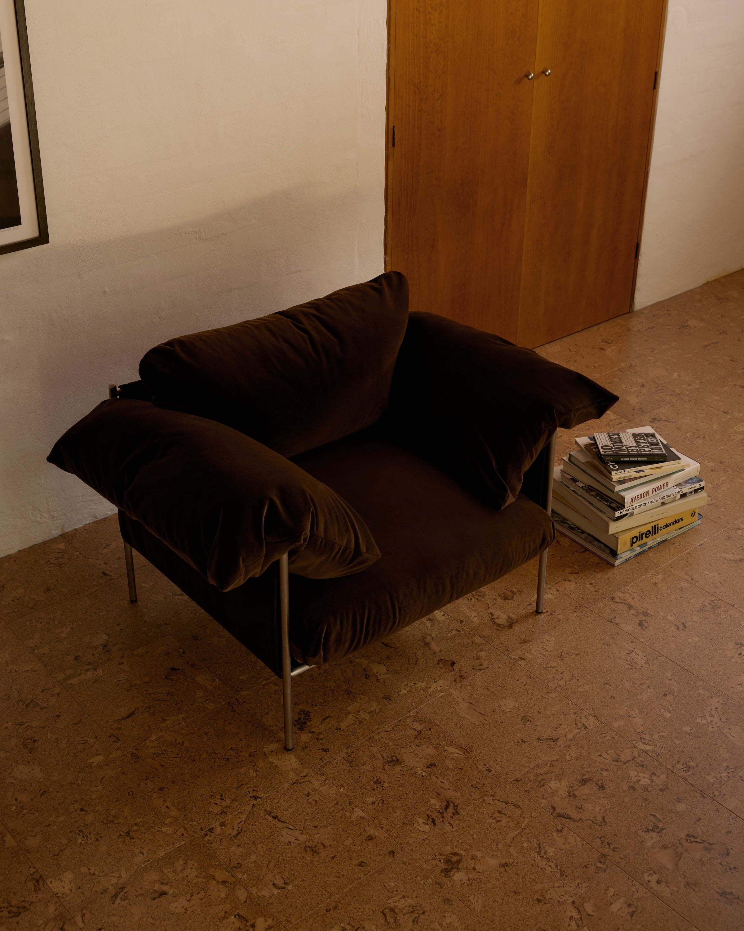 Alva Armchair - Brushed Steel Frame