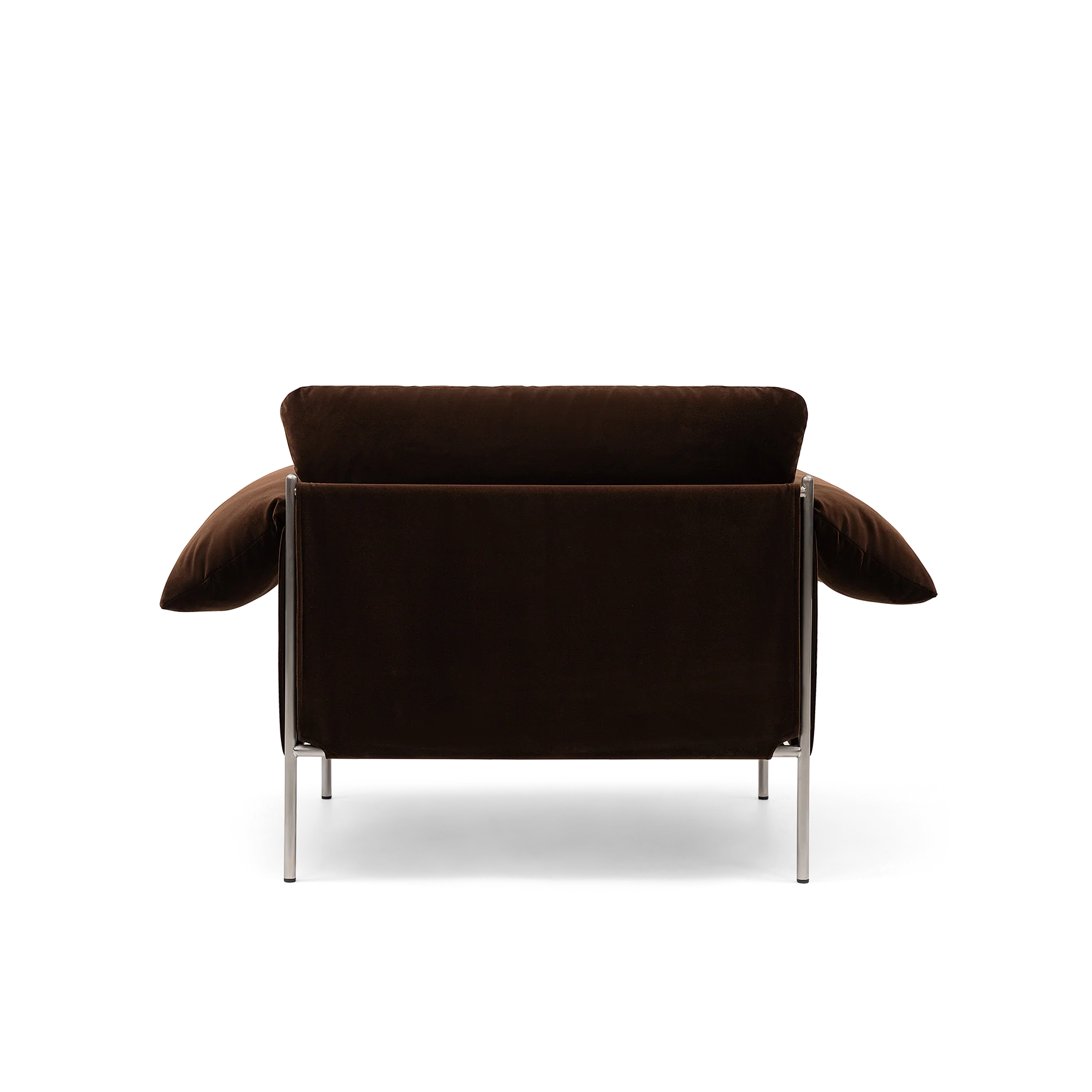 Alva Armchair - Brushed Steel Frame
