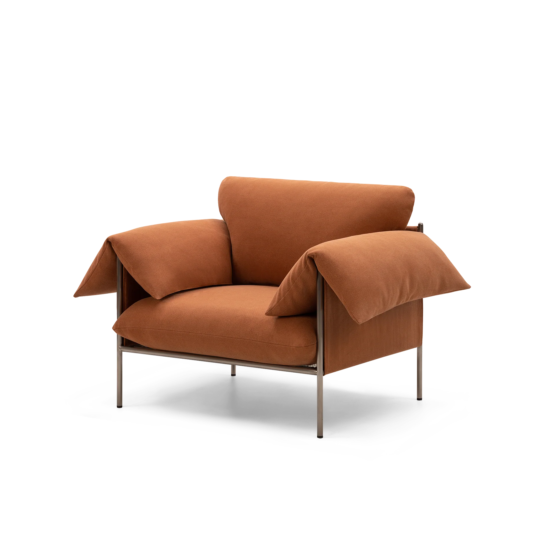 Alva Armchair - Brushed Steel Frame