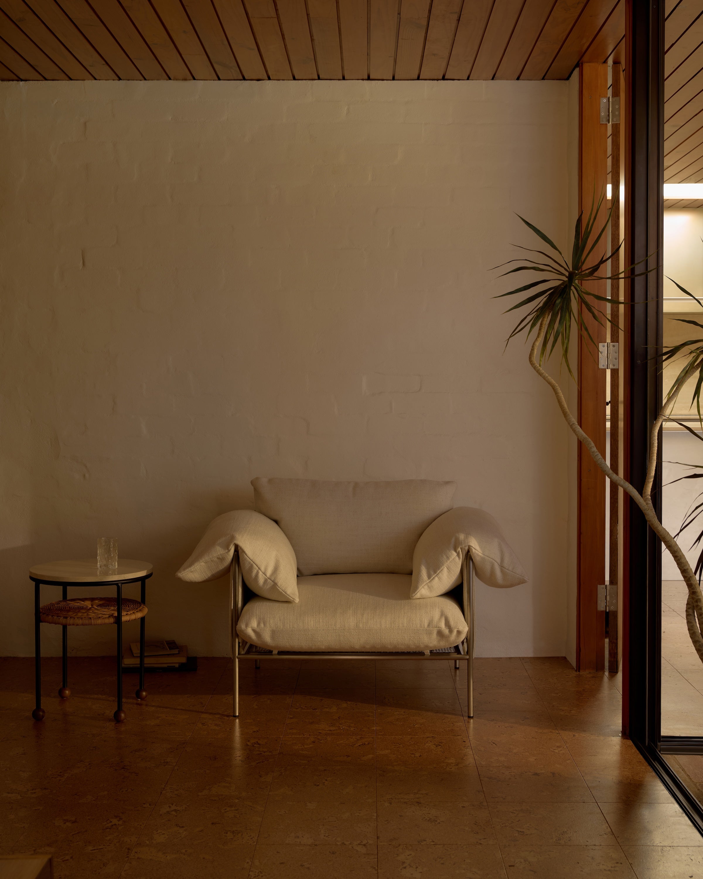 Alva Armchair - Brushed Steel Frame