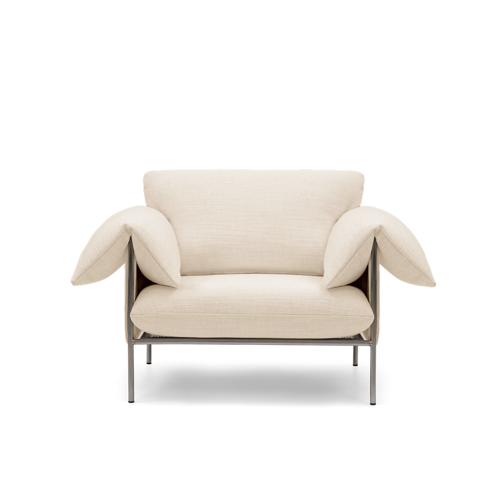 Alva Armchair - Brushed Steel Frame