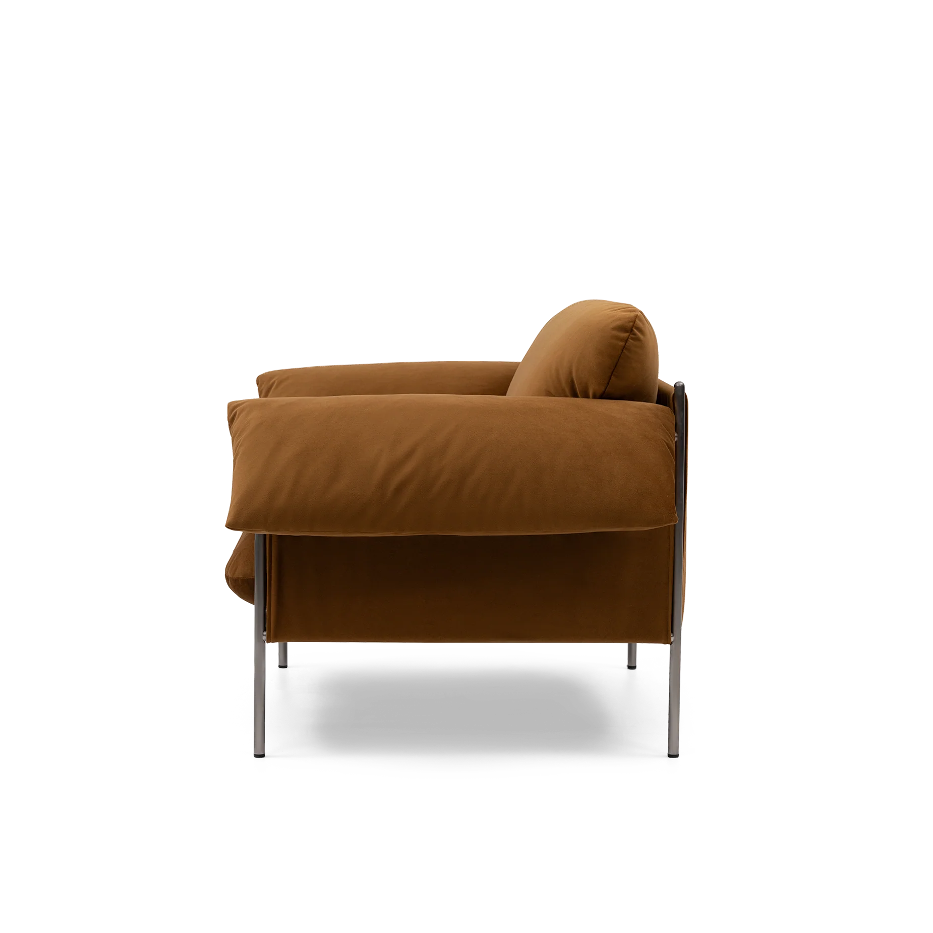 Alva Armchair - Brushed Steel Frame