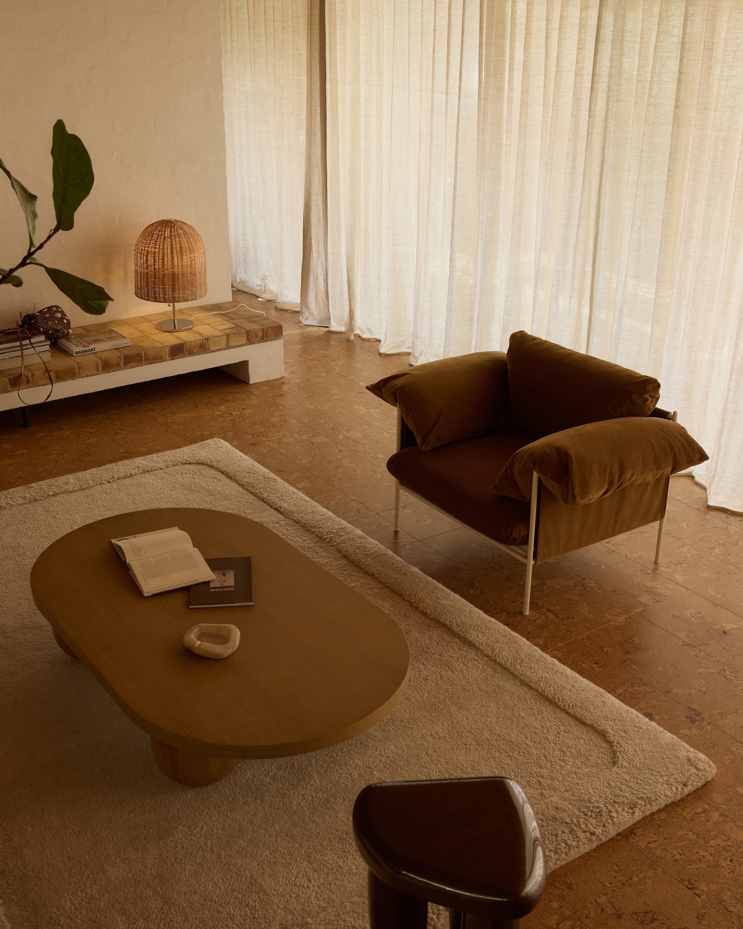 Alva Armchair - Nougat Frame