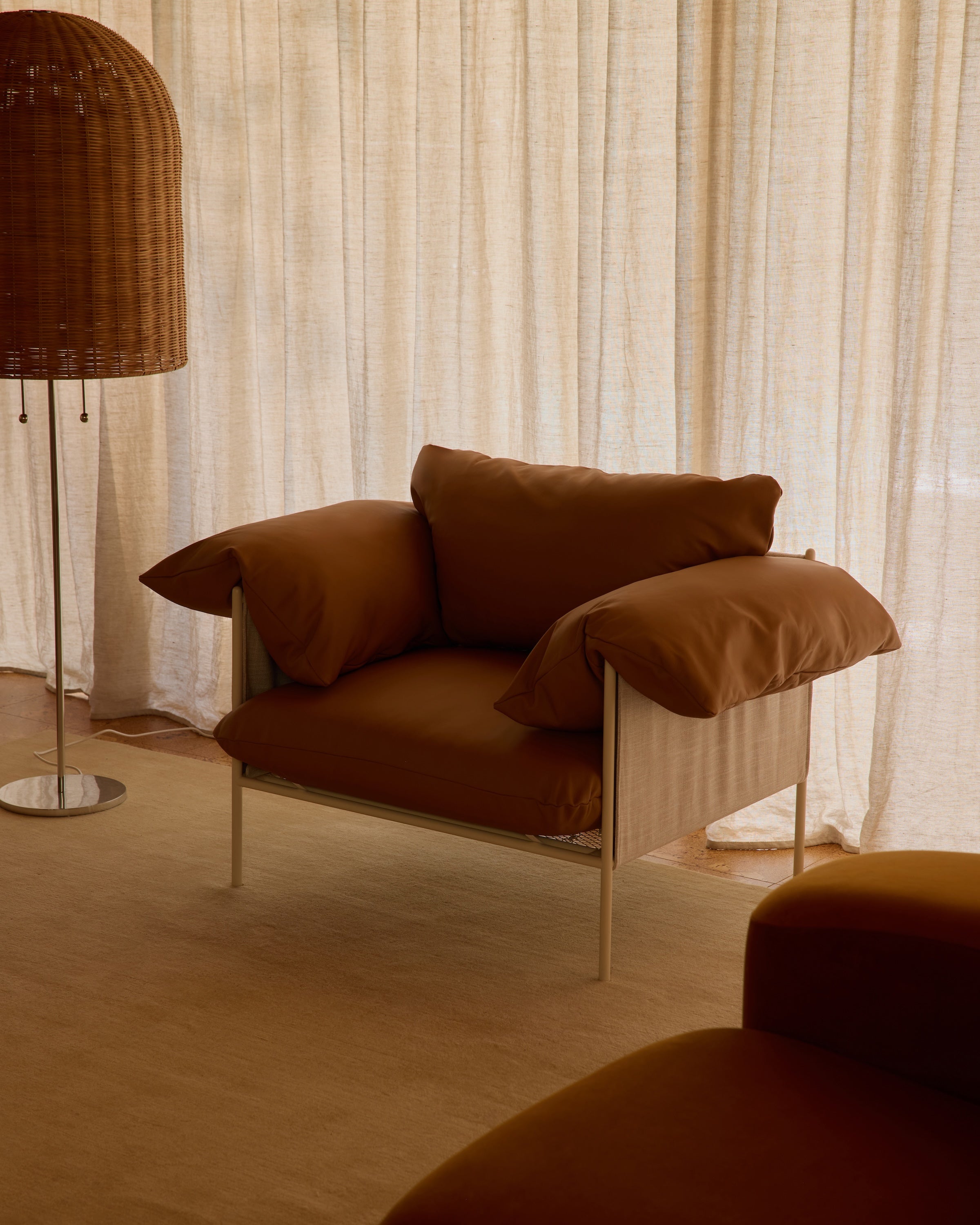Alva Armchair - Nougat Frame