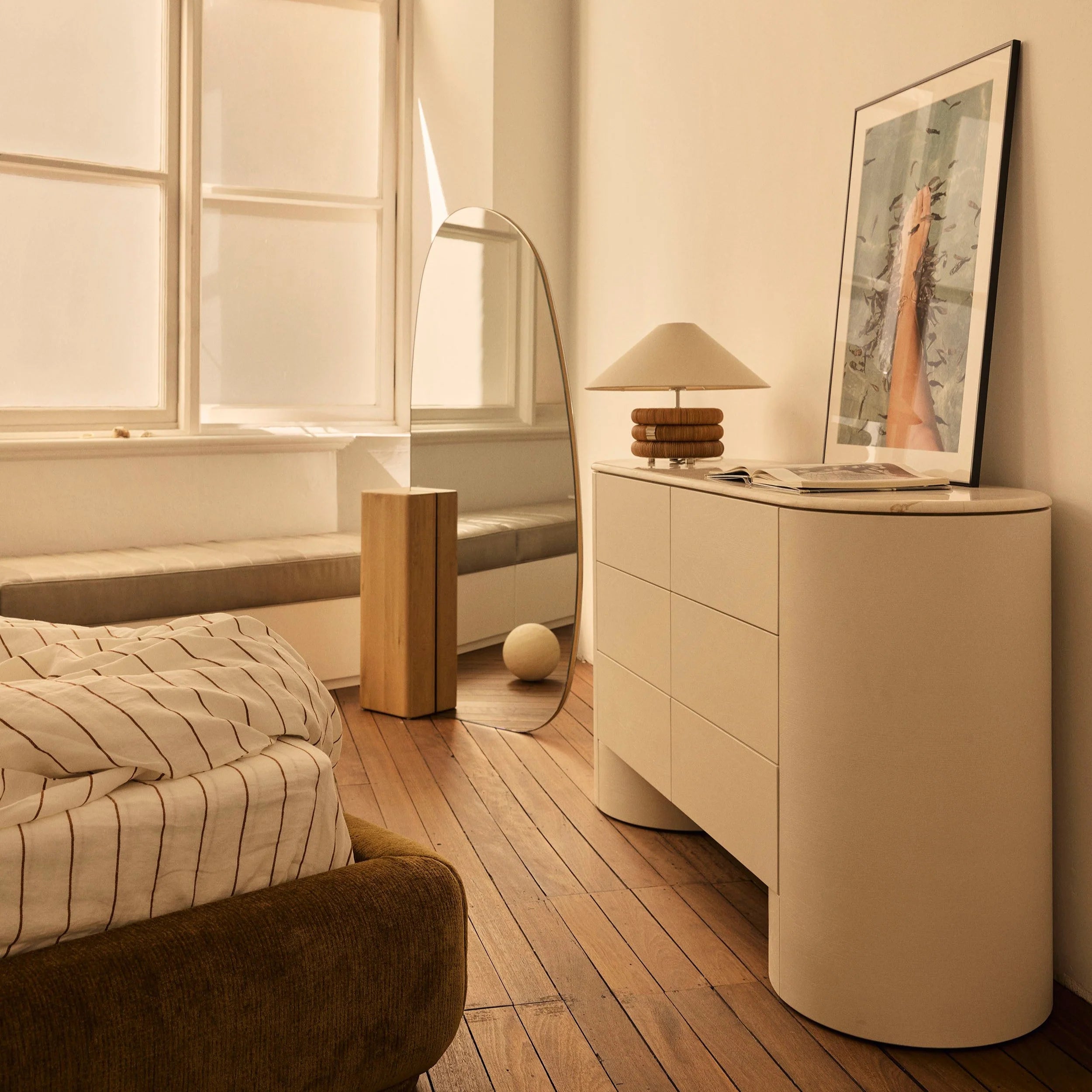 Block Floor Mirror