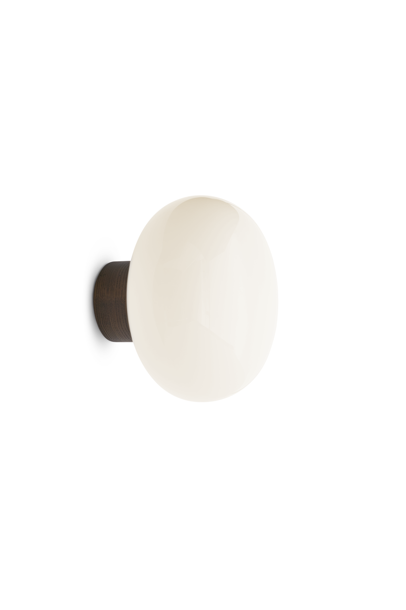 Karl Johan Wall Lamp - Smoked Oak / White Opal