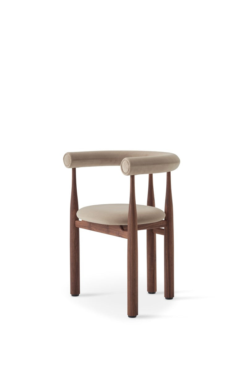 Bukowski Chair Fully Upholstered - Walnut