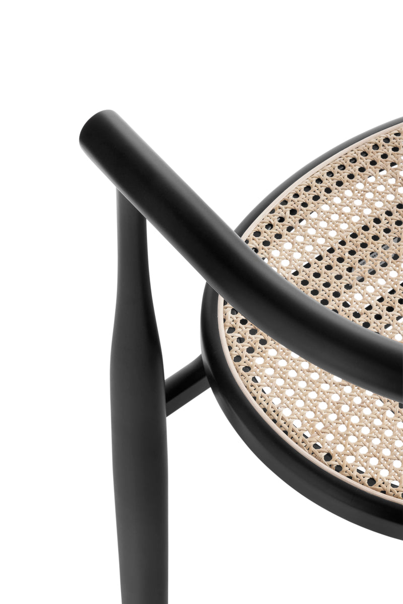 Bukowski Chair French Cane - Black