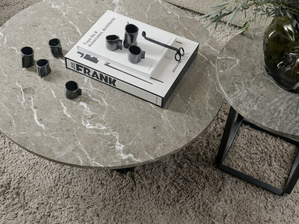 Florence Side Table - Grey Marble