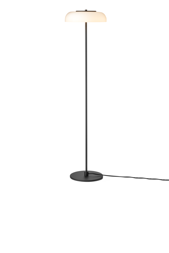 Blossi Floor Lamp - Black / Opal White