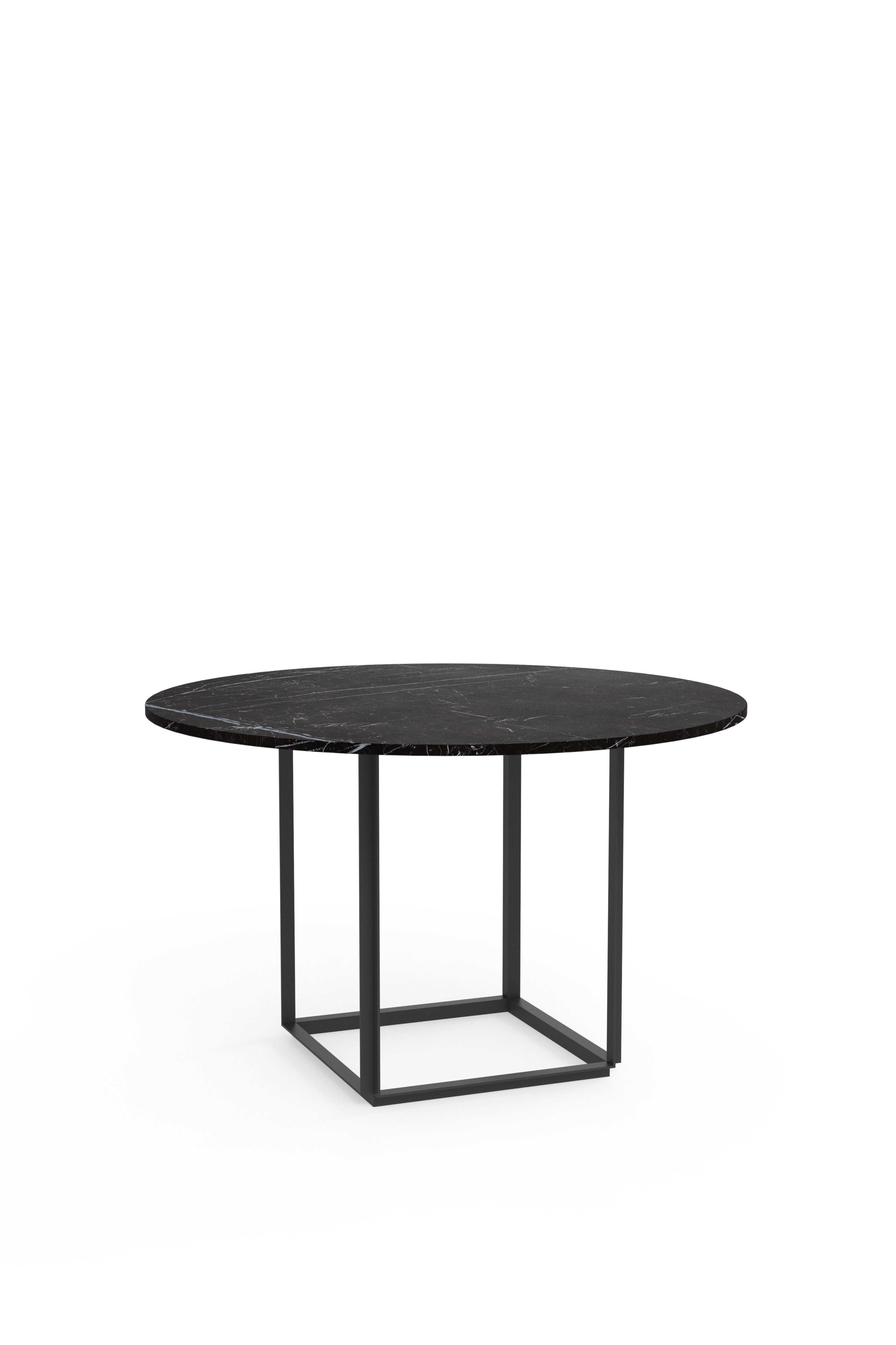 Florence Dining Table 120 - Black Marquina Marble