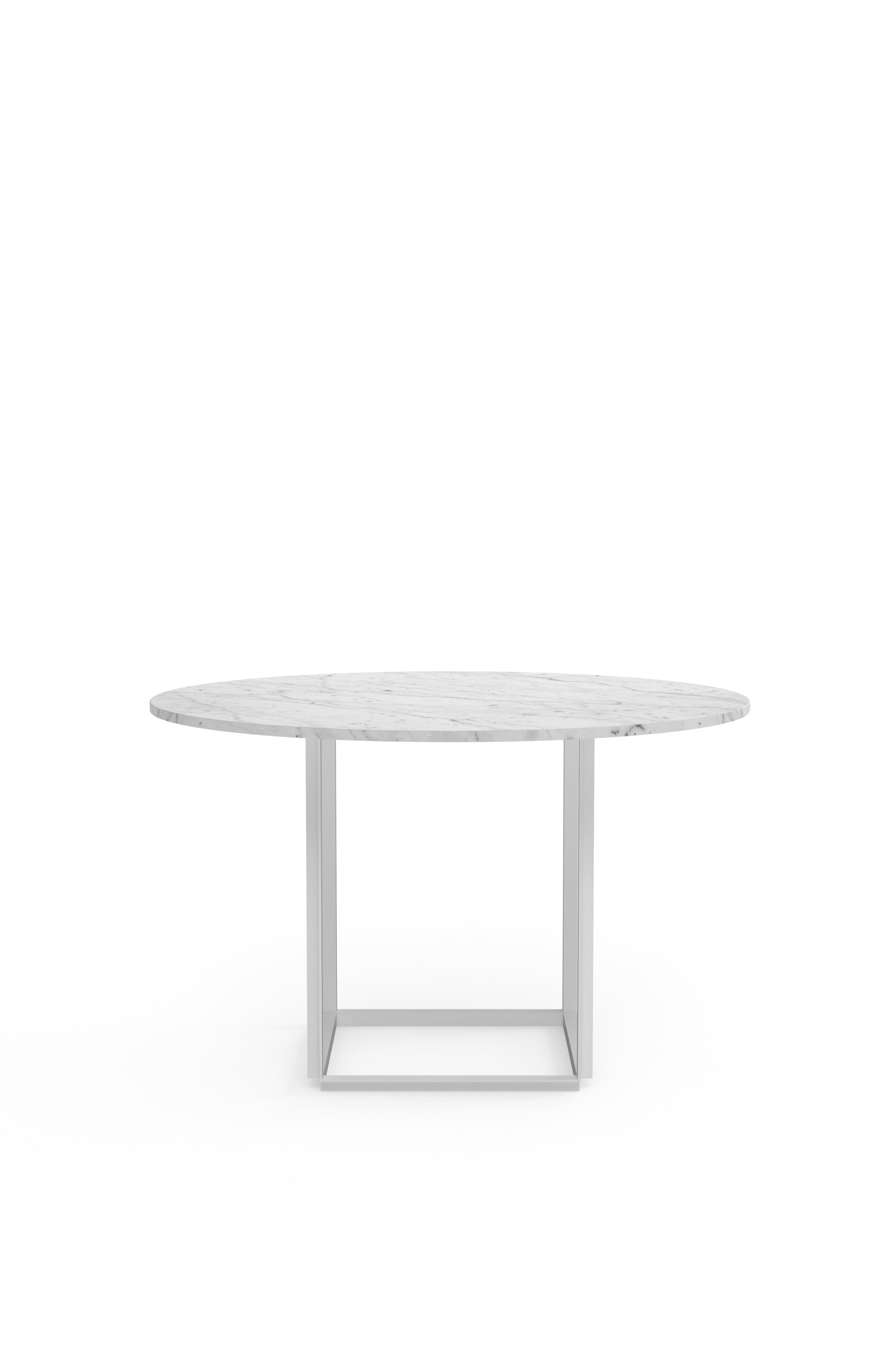 Florence Dining Table 120 - White Carrera Marble