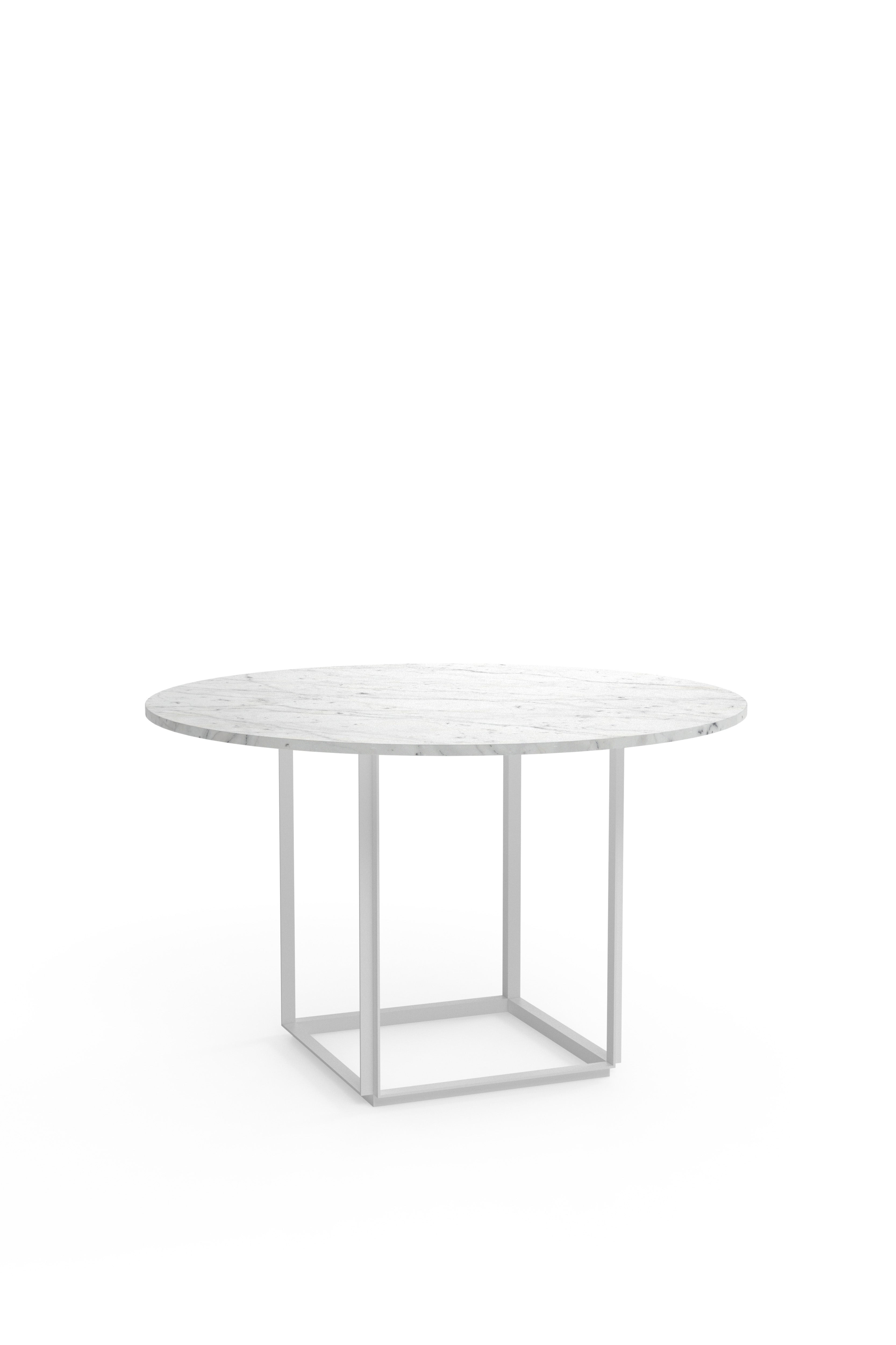 Florence Dining Table 120 - White Carrera Marble