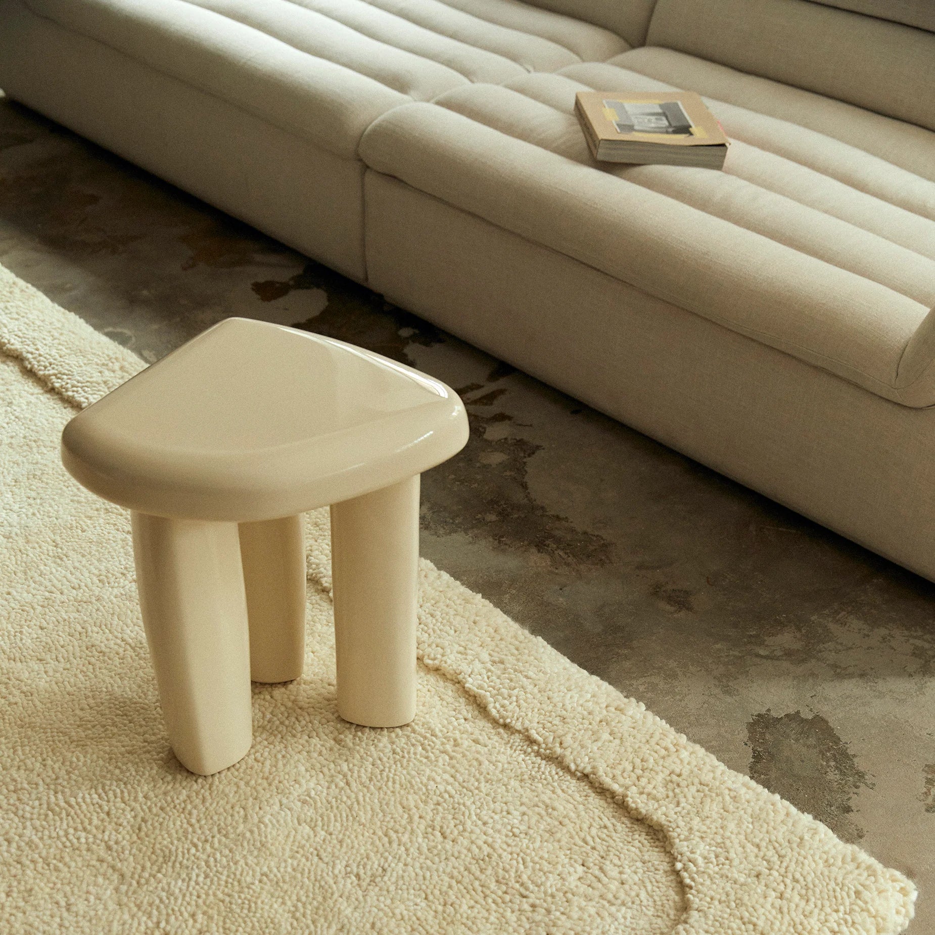 Isola Side Table - Antique White