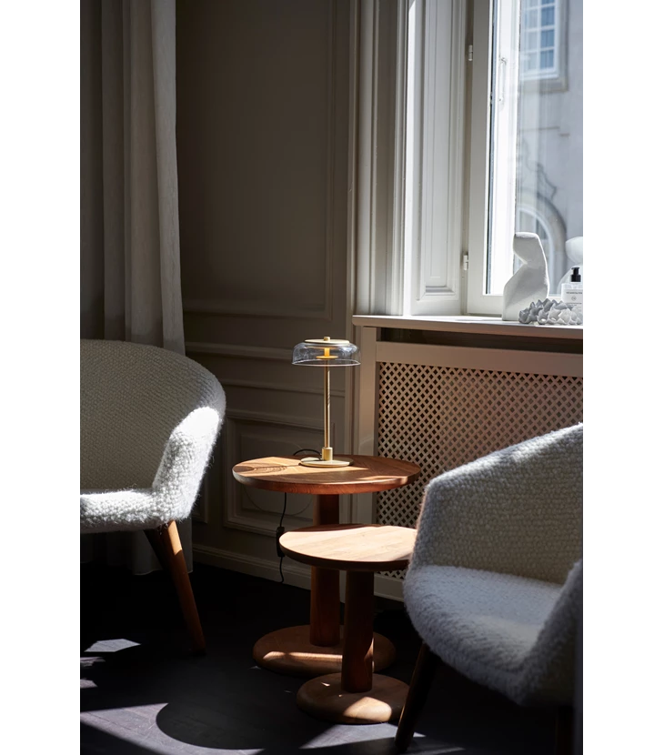 Blossi Table Lamp Small - Nordic Gold / Clear