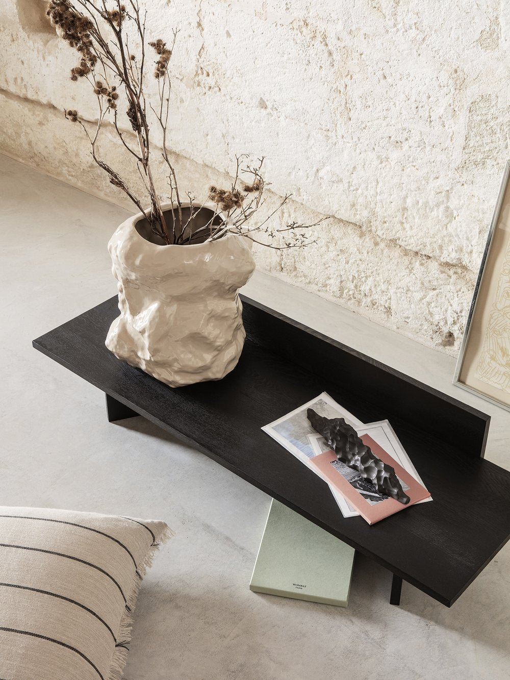 Berg Ceramic Sculpture - Low - Black