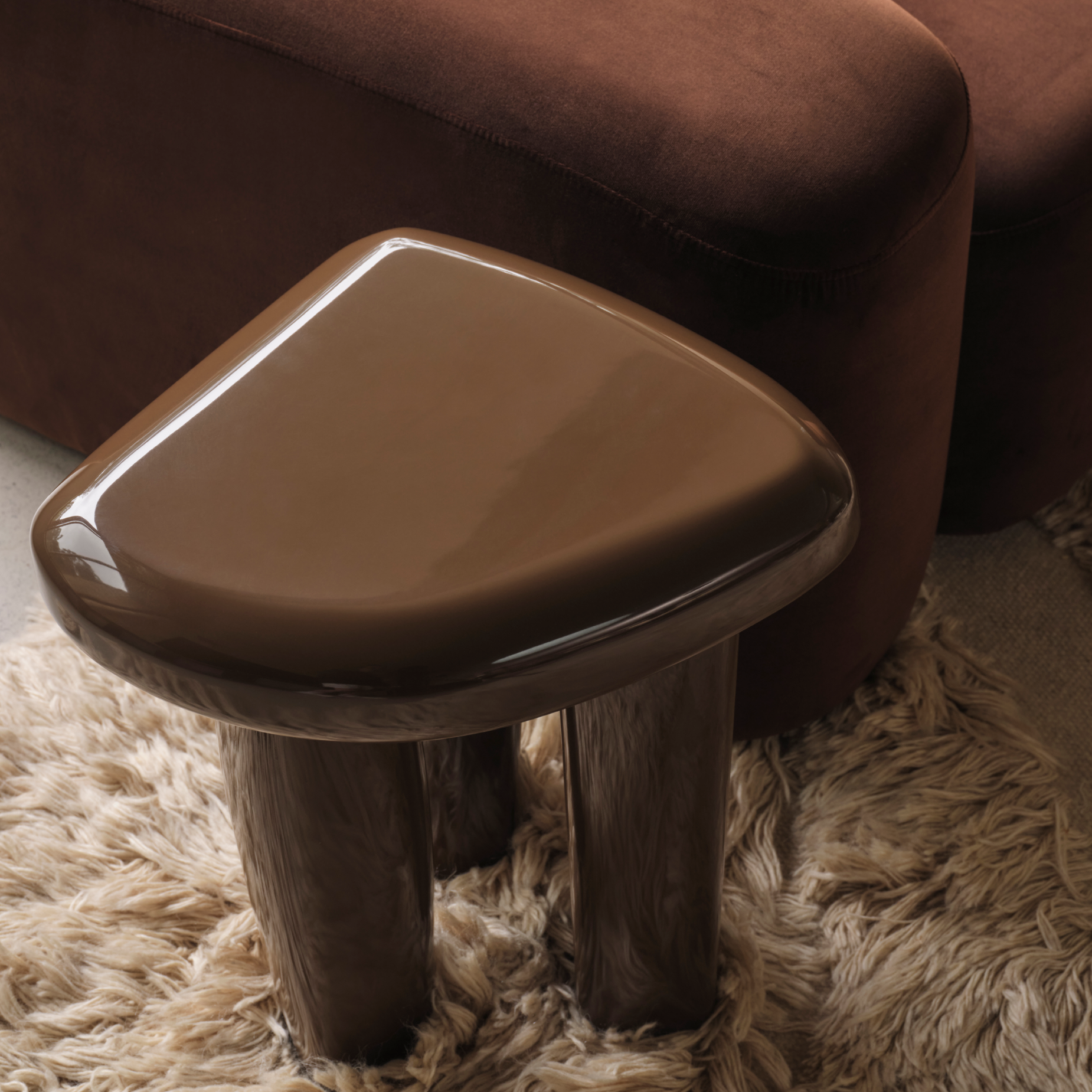 Isola Side Table - Chocolate