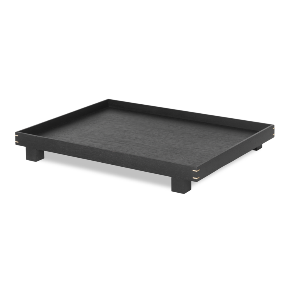 Bon Wooden Tray Large - Black Stained Oak
