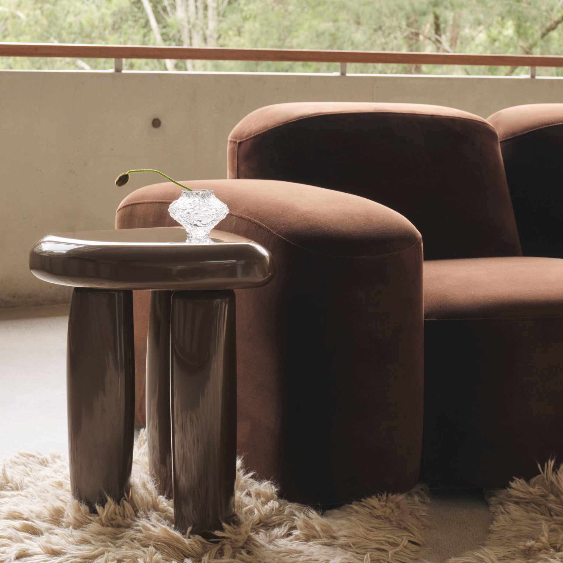 Isola Side Table - Chocolate