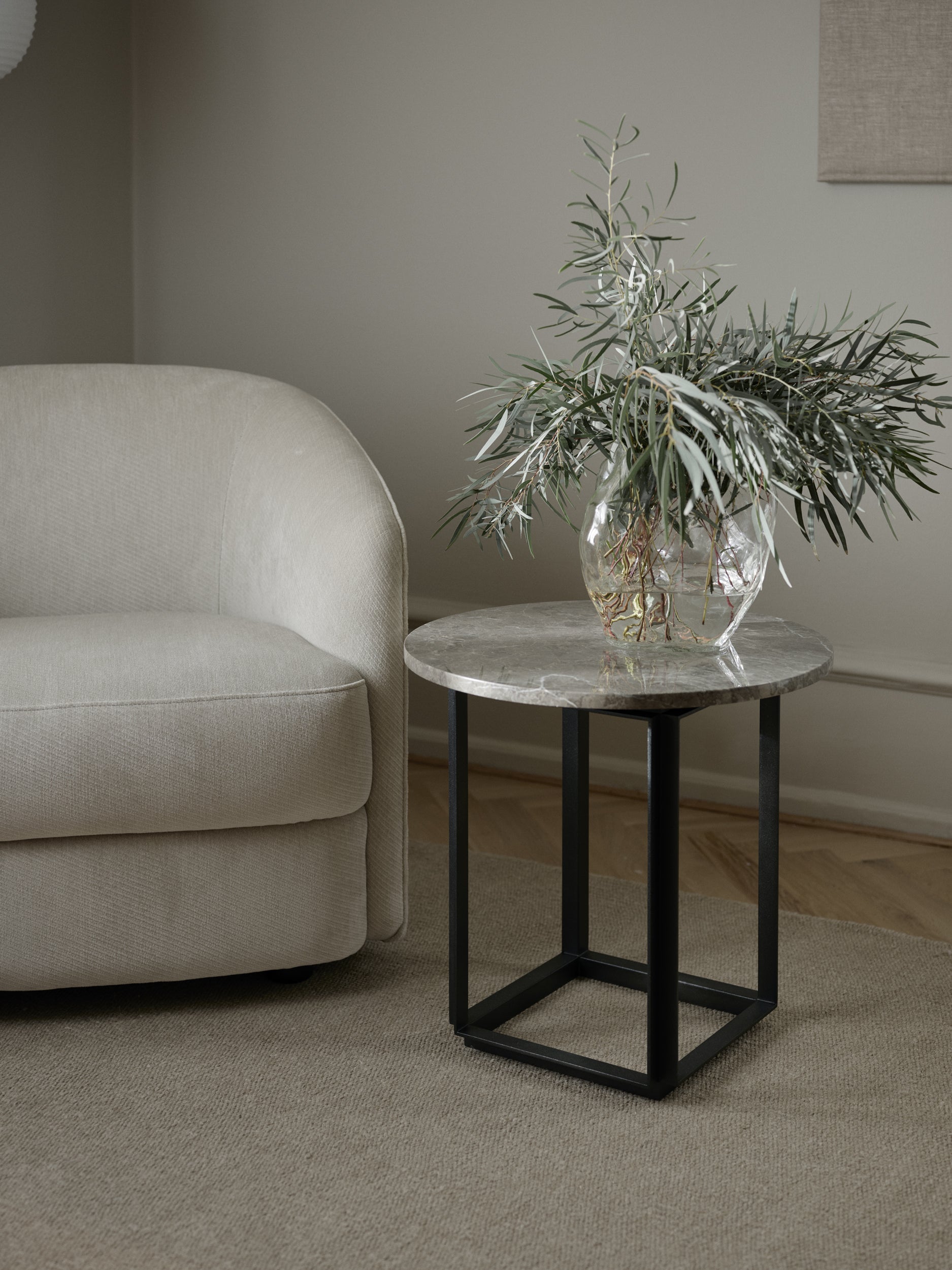 Florence Side Table - Grey Marble