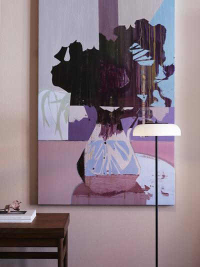 Blossi Floor Lamp - Black / Opal White