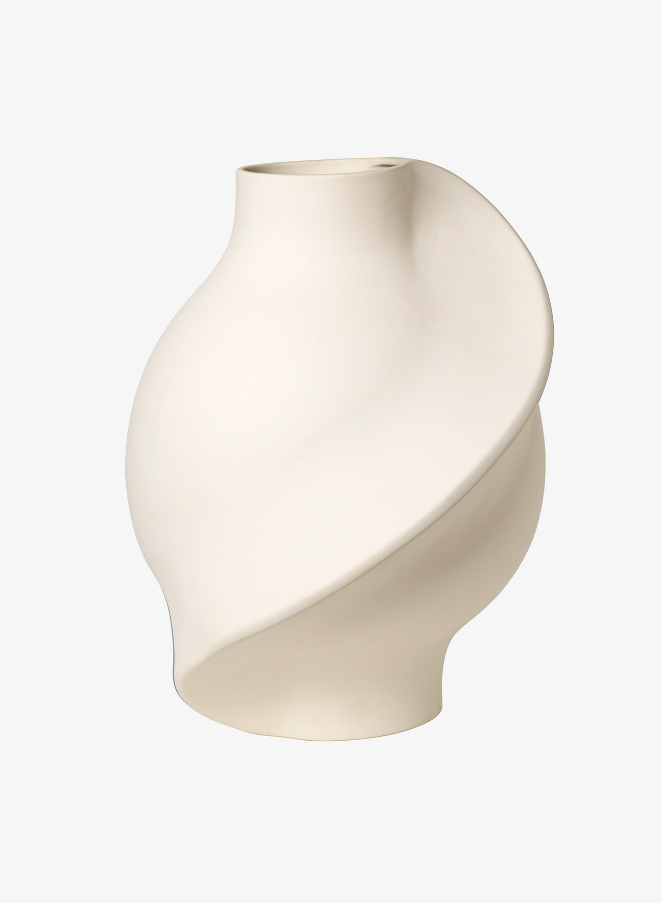 Ceramic Pirout Vase 02 - Raw White