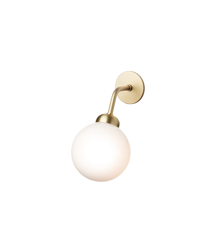 Apiales Wall Hard-Wired - Brushed Brass / Opal