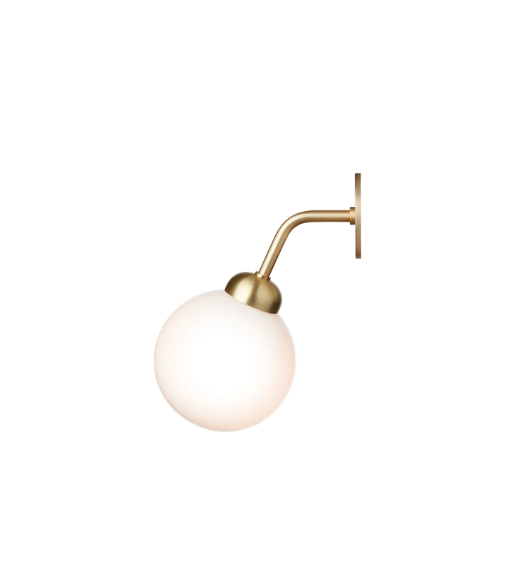 Apiales Wall Hard-Wired - Brushed Brass / Opal