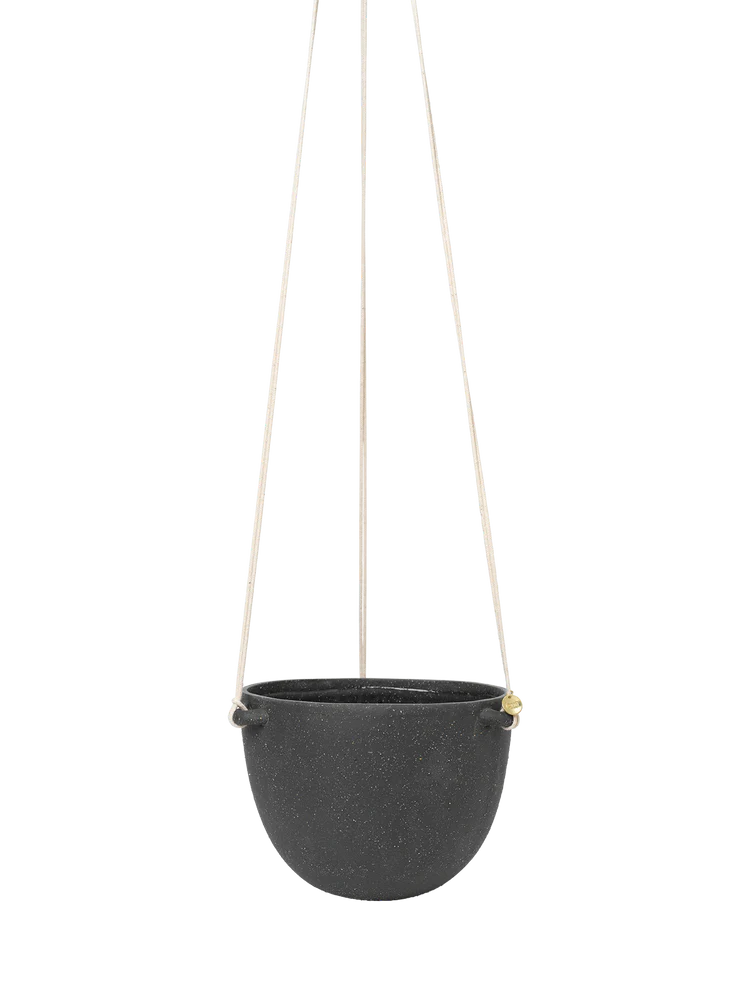 Speckle Hanging Pot - Large - Dark Grey