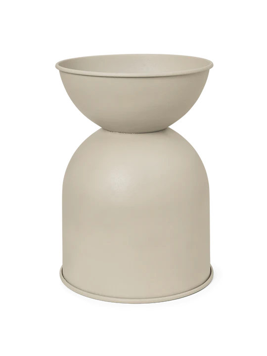 Hourglass Pot Large  - Cashmere