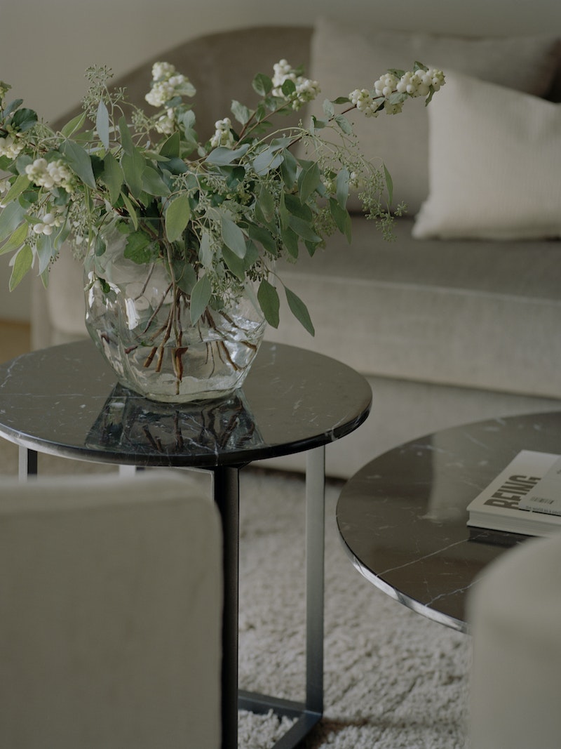 Florence Side Table - Black Marble