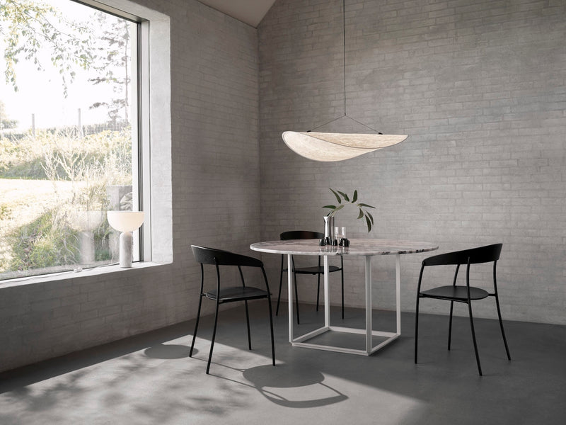 Florence Dining Table 145 cm -White Viola Marble