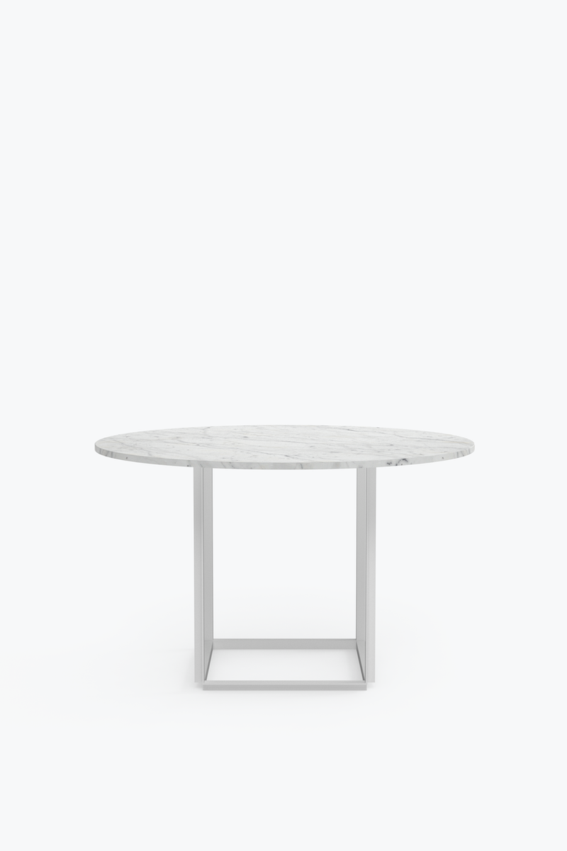 Florence Dining Table 120 - White Carrera Marble