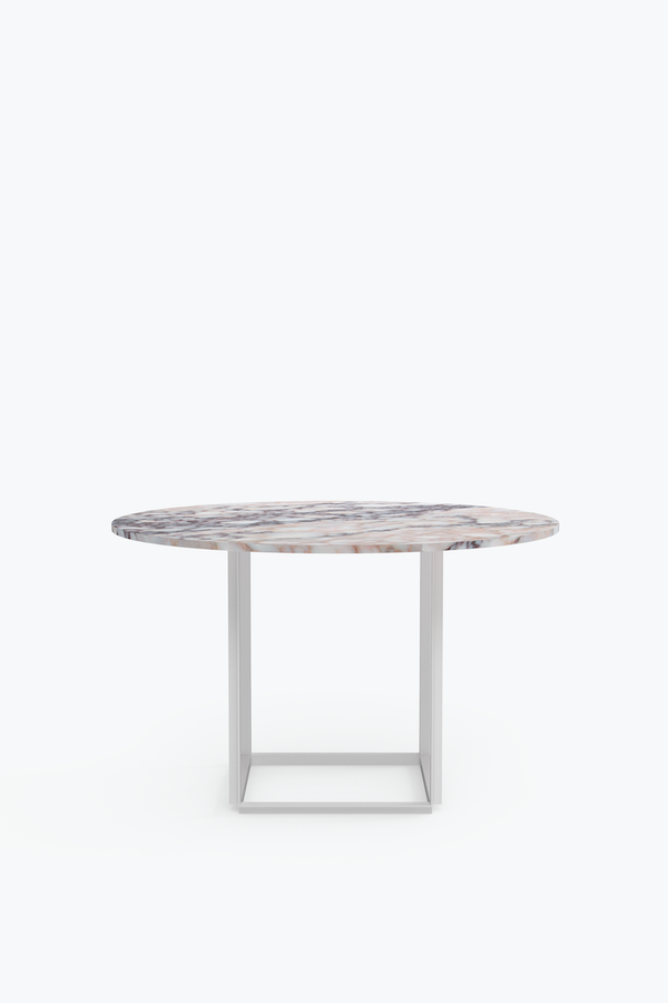 Florence Dining Table 120 - White Viola Marble
