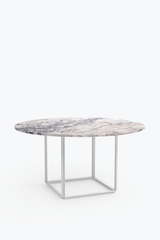 Florence Dining Table 145 cm -White Viola Marble