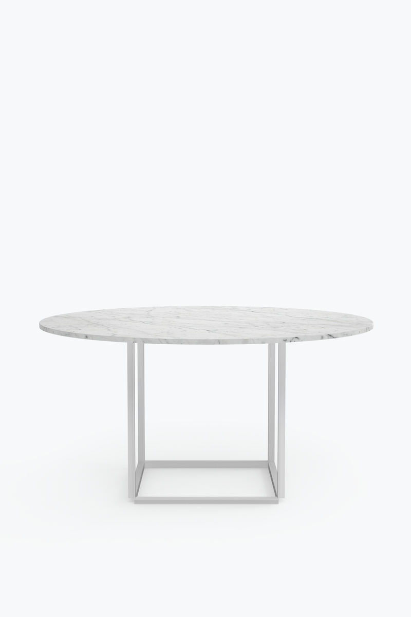 Florence Dining Table 145 cm - White Carrera Marble