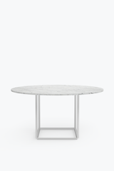 Florence Dining Table 145 cm - White Carrera Marble