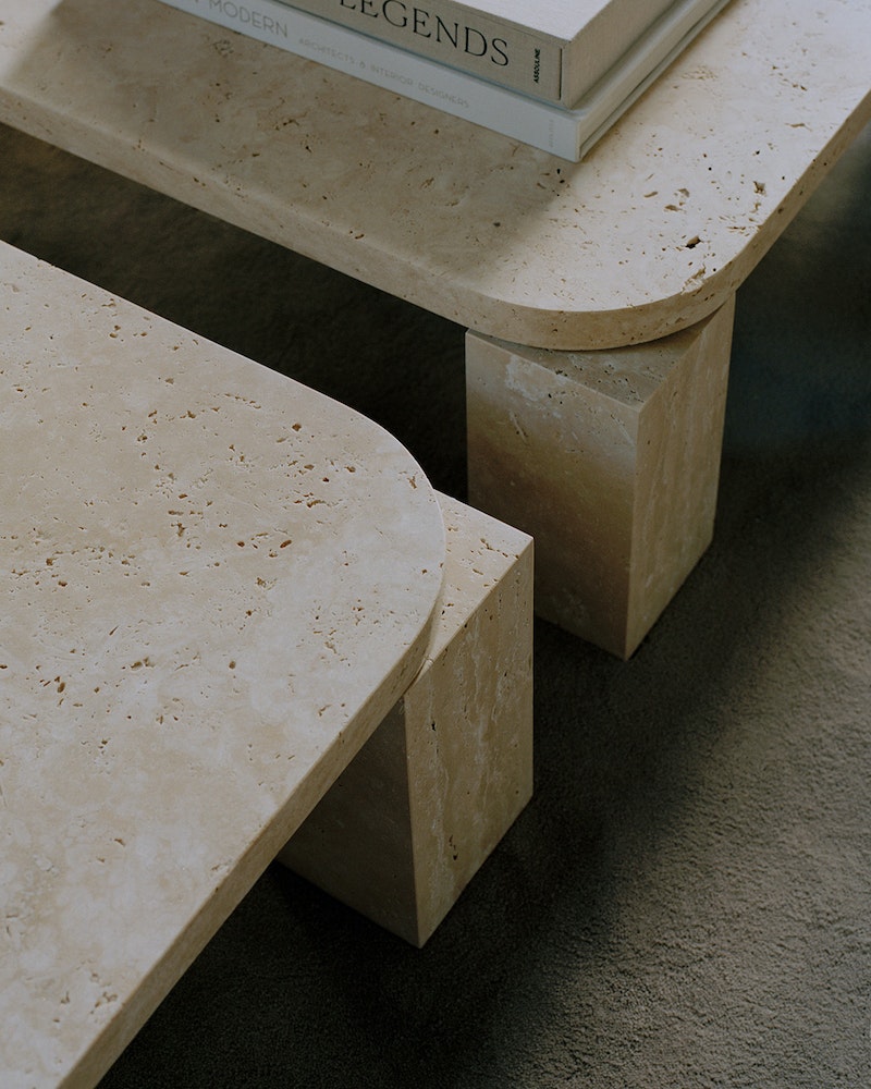 Atlas Coffee Table - Travertine 60 x 60 cm